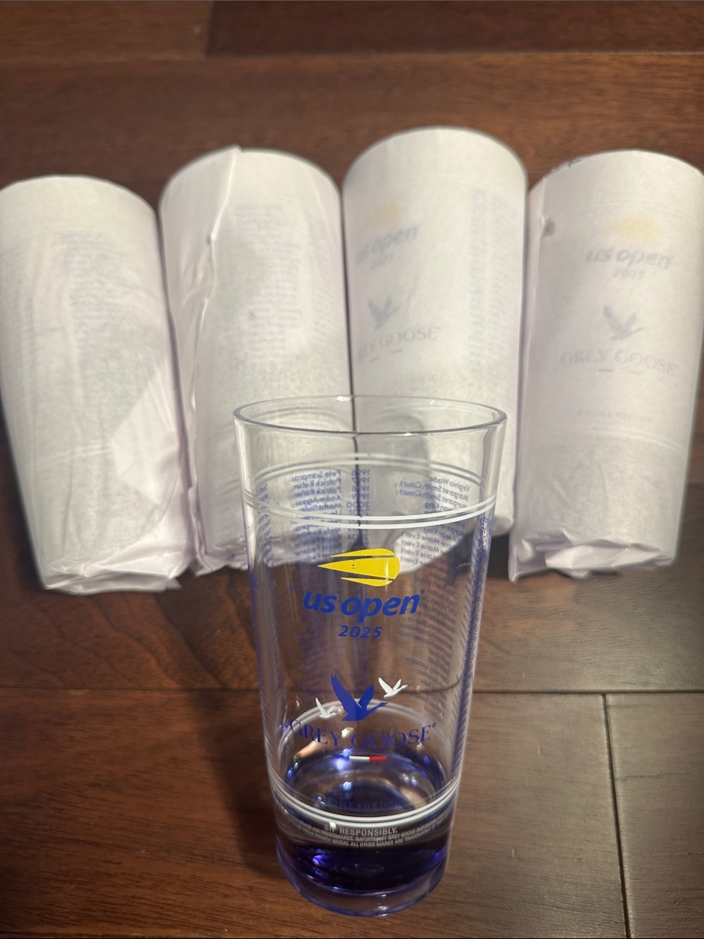 US OPEN 2025 set of 4 Grey Goose Honey Deuce Cups